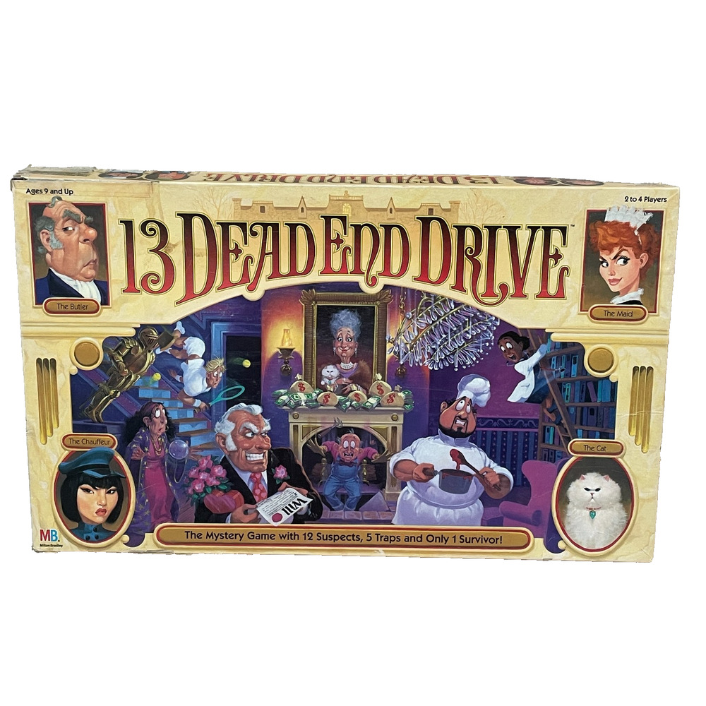 Vintage 13 Dead End Drive Milton Bradley 1993 Board Game - Almost Complete